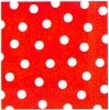 دستمال کاغذی خالدار - دستمال قرمز با نقطه های سفید - 20 عدد