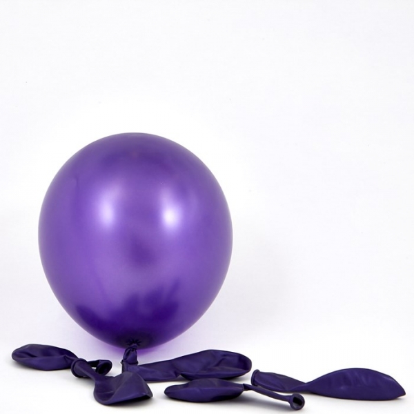 بادکنک بنفش متالیک تیره (براق) تایلندی - 12 اینچ - 6 عدد -Metallic Purple