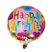 بادکنک فویلی تولد مبارک 33 (Happy Birthday) - فویلی گرد