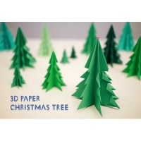 آموزش ساخت درخت کریسمس با کاغذ به صورت 3 بعدی
