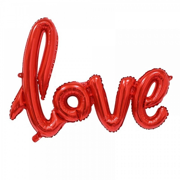 بادکنک فویلی حروف لاو - عشق (Love)  - طرح 01 - رنگ قرمز