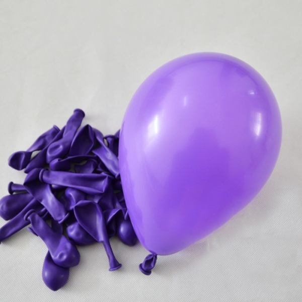 بادکنک بنفش روشن ساده (مات) تایلندی - 12 اینچ - 6 عدد - Pastel Lavender