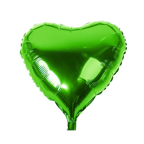 بادکنک فویلی ساده قلبی سبز - 18 اینچ - 1 عدد 
