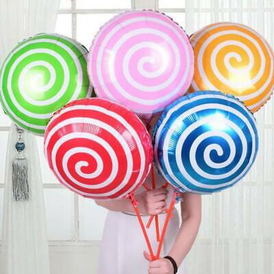 بادکنک فویلی گرد طرح آبنباتی Lollipop - رنگ صورتی کم رنگ - گرد 18 اینچ