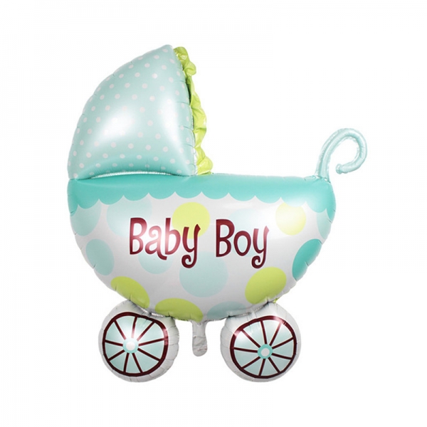 بادکنک فویلی کالاسکه تبریک فرزند پسر - Baby Boy - سوپر شیپ 40 اینچ