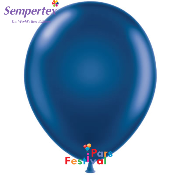 بادکنک آبی تیره (سورمه ای) ساده (مات) با برند سمپرتکس - Sempertex - ساخت کلمبیا - 3 عدد