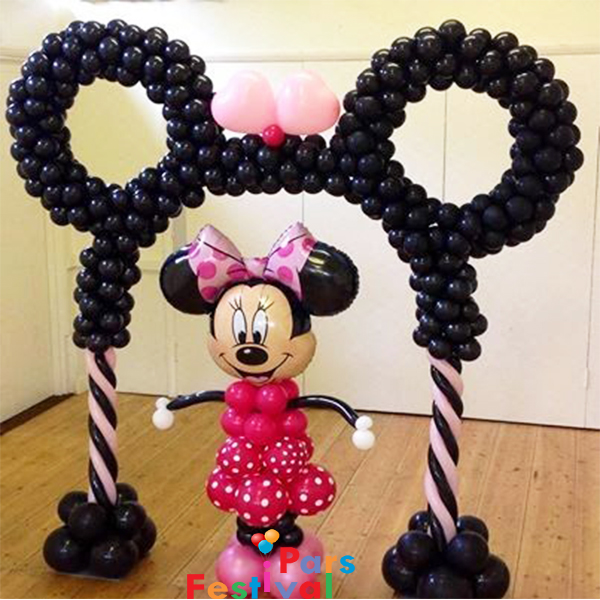 بادکنک فویلی مینی ماوس سر بزرگ صورتی - 03 - Minnie Mouse Big Head