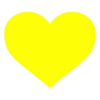 پانج قلب زرد 12 عدد - 2.5 اینچ
