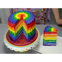 نحوه درست کردن کیک رنگین کمان