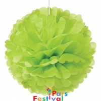 گل کاغذی سبز روشن (سبز سیب ترش)  Apple Green (پام پام-POM POM) - قطر 25سانت  