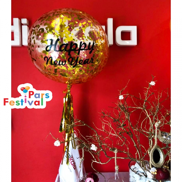 نمونه 319 -دسته بادکنک هلیومی برای جشن سال نو شرکت دیجی کالا