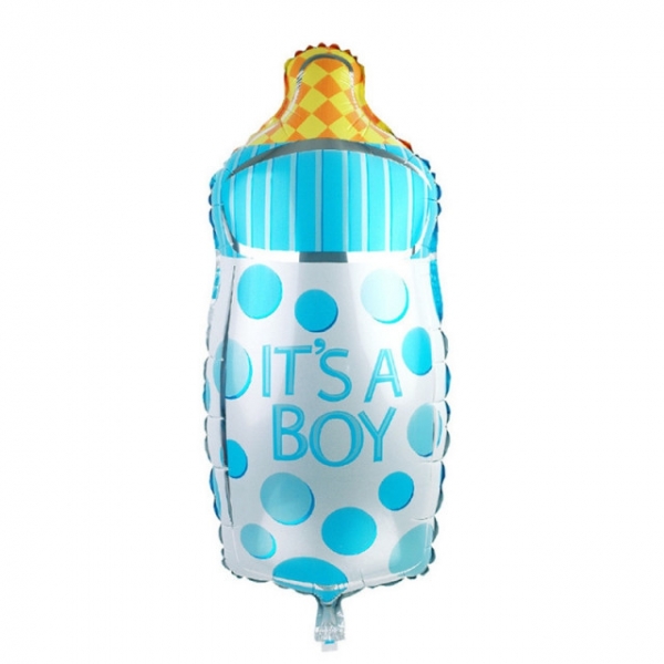 بادکنک فویلی شیشه شیر فرزند پسر 30 اینچ -  It's a Boy 	