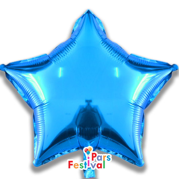 بادکنک فویلی ستاره آبی فیروزه ای تیره  (آبی تیره) - 18 اینچ (45 سانت)  