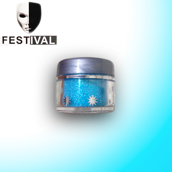 پودر اکلیل صورت - رنگ آبی (سایه اکلیلی) با برند فستیوال FESTIVAL - وزن خالص 8 گرم  