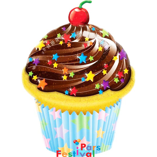 بادکنک فویلی تولد مبارک 20 طرح کاپ کیک - فویلی