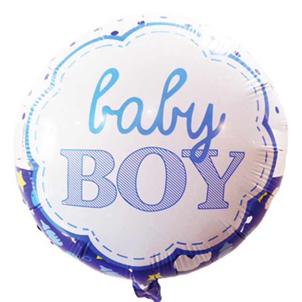 بادکنک فویلی تبریک فرزند پسر 05 - بی بی بوی Baby Boy- فویلی گرد 18 اینچ 