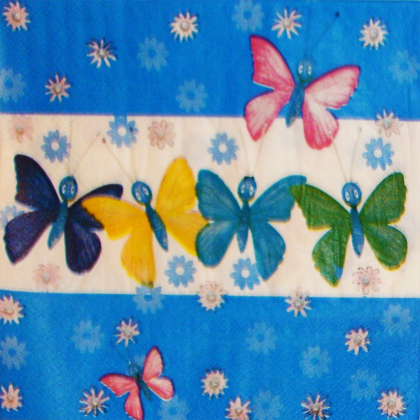 دستمال کاغذی کلاسیک - طرح 19 - طرح پروانه 20 عدد 