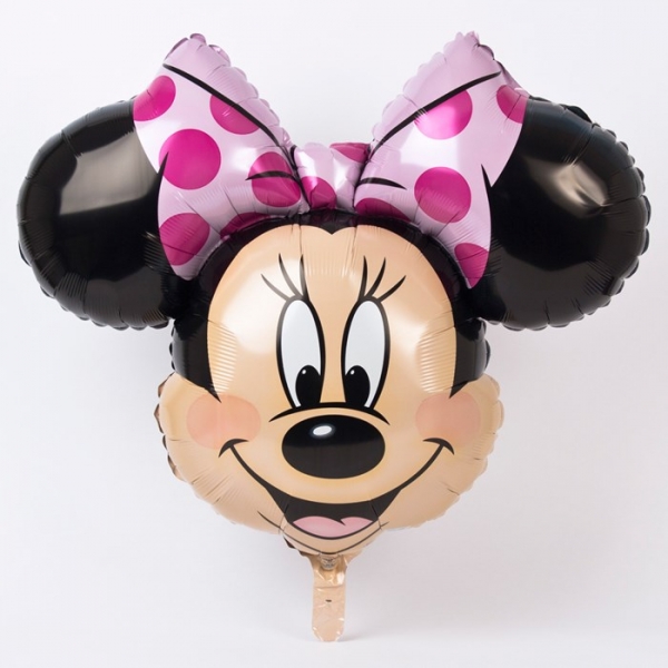 بادکنک فویلی مینی ماوس سر بزرگ صورتی - 03 - Minnie Mouse Big Head