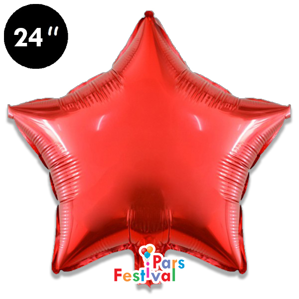بادکنک فویلی ستاره قرمز - 24 اینچ (60 سانت) 