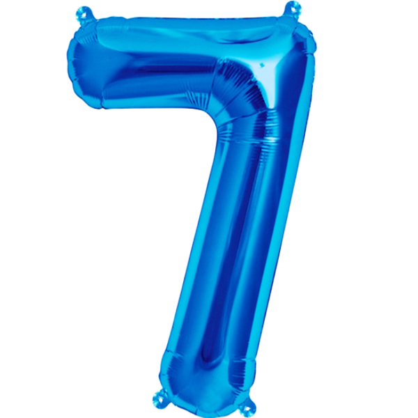بادکنک فویلی عدد 7 (عدد هفت) آبی - 40 اینچ - با قابلیت گاز هلیوم - سوپر شیب 